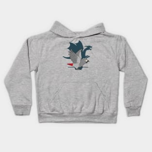 african grey parrot dragon shadow Kids Hoodie